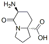 8a(1H)-Indolizinecarboxylicacid,6-aminohexahydro-5-oxo-,(6S-trans)-(9CI) 结构式
