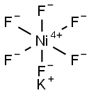 六氟镍(IV)酸钾 结构式