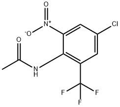 2-乙酰氨基-5-氯-3-硝基三氟甲苯 结构式