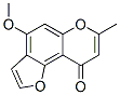 4-Methoxy-7-methyl-9H-furo[2,3-f][1]benzopyran-9-one 结构式