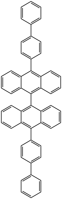 10,10'-双(1,1'-联苯-4-基)-9,9'-联蒽 结构式