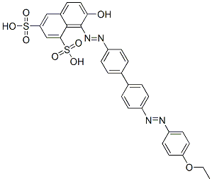 4-(4-Ethoxyphenylazo)-4'-(2-hydroxy-6,8-disulfo-1-naphthylazo)diphenyl 结构式