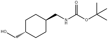 反式-4-(BOC-氨甲基)环己烷甲醇 结构式