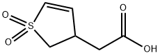 2-(1,1-二氧化-2,3-二氢噻吩-3-基)乙酸 结构式