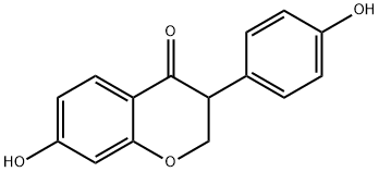 二氢7-羟基-3-(4-羟苯基)-4-苯并吡喃酮 结构式