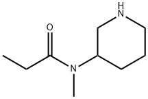 Propanamide,  N-methyl-N-3-piperidinyl- 结构式