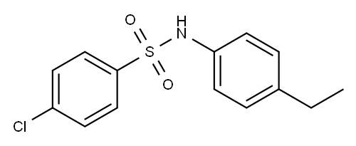 4-氯-N-(4-乙基苯基)苯磺酰胺 结构式