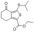 ETHYL 3-(ISOPROPYLTHIO)-4-OXO-4,5,6,7-TETRAHYDRO-BENZO[C]THIOPHENE-1-CARBOXYLATE 结构式