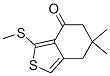 6,6-dimethyl-3-(methylthio)-4,5,6,7-tetrahydrobenzo[c]thiophen-4-one 结构式