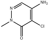 5-氨基-4-氯-2-甲基-3（2H）-哒嗪酮 结构式