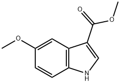 5-甲氧基-1H-吲哚-3-甲酸甲酯 结构式