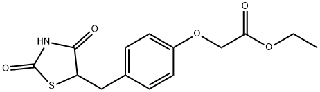 Acetic acid, [4-[(2,4-dioxo-5-thiazolidinyl)methyl]phenoxy]-, ethyl ester 结构式