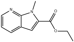 1H-Pyrrolo[2,3-b]pyridine-2-carboxylic acid, 1-Methyl-, ethyl ester 结构式