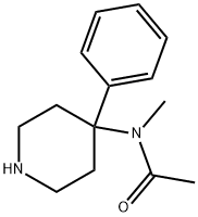 N-甲基-N-(4-苯基哌啶-4-基)乙酰胺 结构式