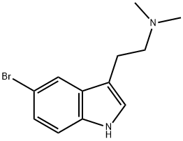 5-溴-N,N-二甲基乙胺基吲哚 结构式