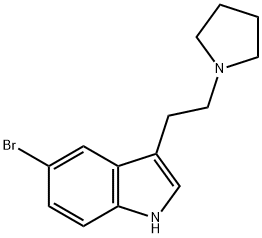 5-溴-3-[2-(1-吡咯烷基)乙基]-1H-吲哚 结构式