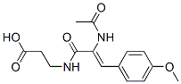 3-[[(Z)-2-acetamido-3-(4-methoxyphenyl)prop-2-enoyl]amino]propanoic ac id 结构式