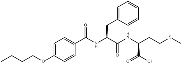 (2S)-2-[[(2S)-2-[(4-butoxybenzoyl)amino]-3-phenyl-propanoyl]amino]-4-m ethylsulfanyl-butanoic acid 结构式