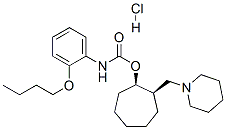 [(1R,2R)-2-(1-piperidylmethyl)cycloheptyl] N-(2-butoxyphenyl)carbamate hydrochloride 结构式