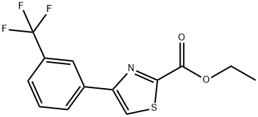 4-[3-(三氟甲基)苯基]-2-噻唑羧酸乙酯 结构式