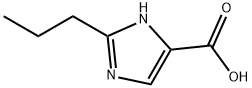 2-丙基-1H-咪唑-4-羧酸 结构式