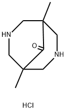 1,5-dimethyl-3,7-diazabicyclo[3.3.1]nonan-9-one dihydrochloride 结构式