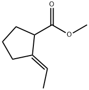 Cyclopentanecarboxylic acid, 2-ethylidene-, methyl ester, (E)- (9CI) 结构式