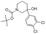 1-BOC-3-(3,4-DICHLOROPHENYL)-3-HYDROXYPIPERIDINE 结构式