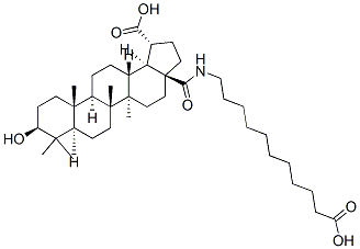 29,30-Dinorlupan-20-oic acid, 28-[(10-carboxydecyl)amino]-3-hydroxy-28 -oxo-, (3beta.)- 结构式