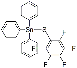 [(Pentafluorophenyl)thio]triphenylstannane 结构式