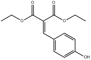2-(4-HYDROXY-BENZYLIDENE)-MALONIC ACID DIETHYL ESTER 结构式