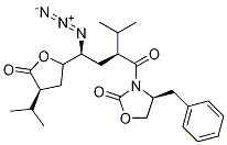 2S-[2[1(R*),2R*,4R*],4]]-3-[4-叠氮-2-异丙基-1-氧代-4-[四氢-4-异丙基-5-氧代-2-呋喃基]丁基]-4-苄基-2-噁唑烷酮 结构式