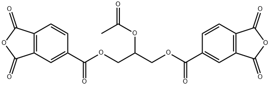 甘油双(脱水偏苯三酸酯)乙酸酯 结构式