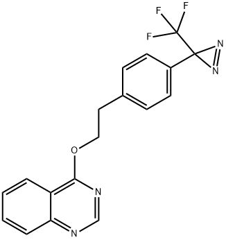 4-[2-[4-[3-(三氟甲基)-3H-双吖丙啶-3-基]苯基]乙氧基]喹唑啉 结构式
