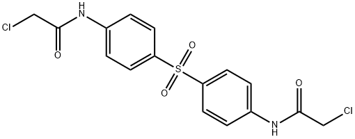 N,N'-[磺酰基二(4,1-亚苯基)]二(2-氯乙酰胺) 结构式