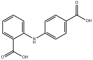 N-(4-羧基苯基)邻氨基苯甲酸 结构式