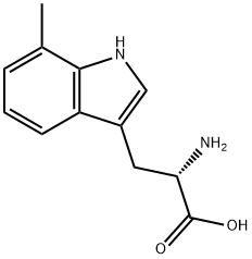 DL-2-氨基-3-(7-甲基吲哚)丙酸 结构式