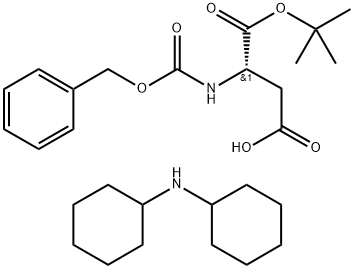 N-ALPHA-BENZYLOXYCARBONYL-L-ASPARTIC ACID ALPHA-TERT-BUTYL ESTER DICYCLOHEXYLAMINE 结构式