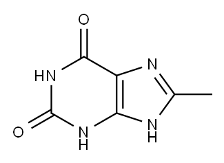 2,6-二羟基-8-甲基嘌呤 结构式