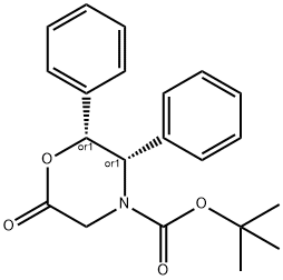 TERT-BUTYL (2R,3S)-(-)-6-OXO-2,3-DIPHENYL-4-MORPHOLINECARBOXYLATE 结构式