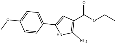 1H-Pyrrole-3-carboxylic acid, 2-aMino-5-(4-Methoxyphenyl)-, ethyl ester 结构式