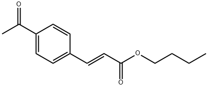 (E)-3-(4-乙酰基苯基)-丙烯酸丁酯 结构式