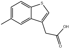 2-(5-甲基-1-苯并噻吩-3-基)乙酸 结构式