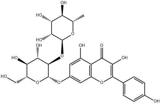 山柰酚-7-O-新橙皮糖苷 结构式