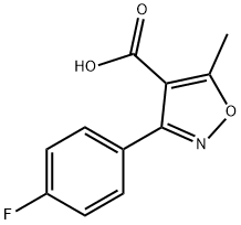 3-(4-氟苯基)-5-甲基-4-异恶唑羧酸 结构式