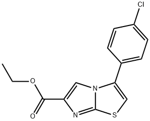 3-(4-CHLOROPHENYL)IMIDAZO[2,1-B]THIAZOLE-6-CARBOXYLIC ACID ETHYL ESTER 结构式