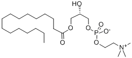 3-PALMITOYL-2-HYDROXY-SN-GLYCERO-1-PHOSPHORYLCHOLINE 结构式