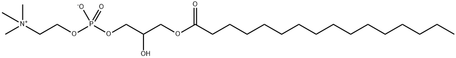 1-棕榈-RAC-甘油-3-胆碱磷酸 结构式