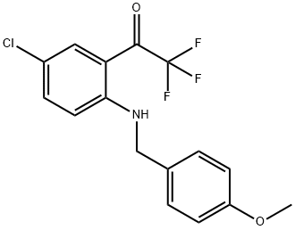 N-(4-甲氧基苄基)-4-氯-2-三氟乙酰苯胺 结构式