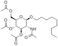 正壬基-2-乙酰氨基,3,4,6-O-三乙酰基-2-脱氧-Β-D-吡喃葡萄糖苷 结构式